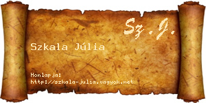 Szkala Júlia névjegykártya