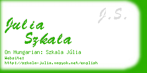 julia szkala business card